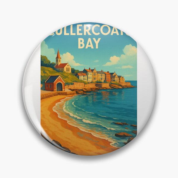 Item preview, Cullercoats Bay Seaside Scene with Church and Coastline designed and sold by Places On Earth.
