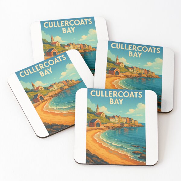 Item preview, Cullercoats Bay Seaside Scene with Church and Coastline designed and sold by Places On Earth.