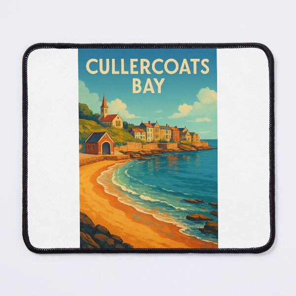 Item preview, Cullercoats Bay Seaside Scene with Church and Coastline designed and sold by Places On Earth.