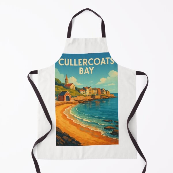 Item preview, Cullercoats Bay Seaside Scene with Church and Coastline designed and sold by Places On Earth.