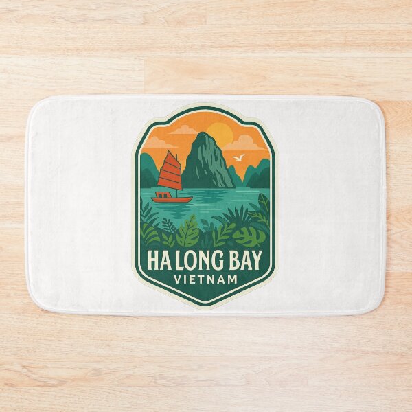 Item preview, Ha Long Bay Vietnam Junk Boat at Sunset designed and sold by Places On Earth.