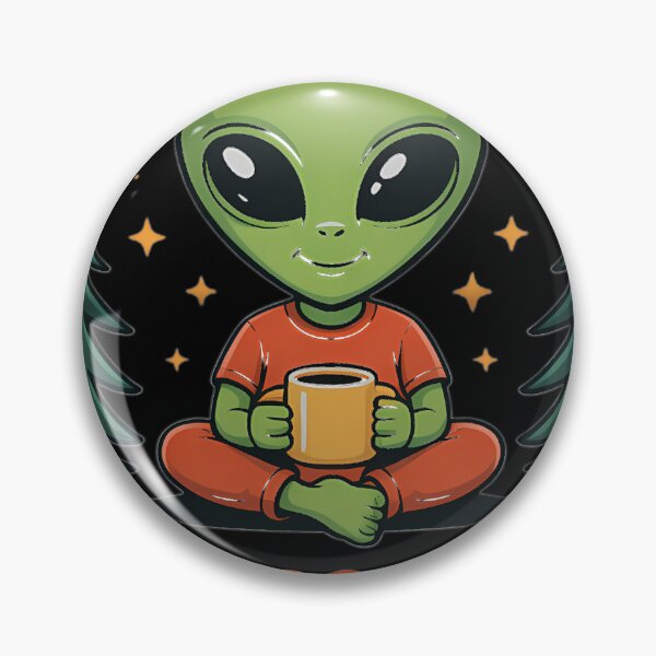 Item preview, Camping Vibes Cosmic Skies Alien Coffee designed and sold by ngosis.