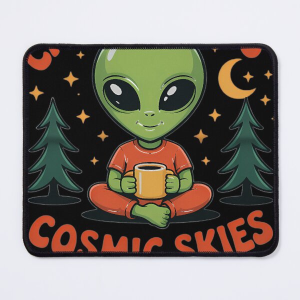 Item preview, Camping Vibes Cosmic Skies Alien Coffee designed and sold by ngosis.