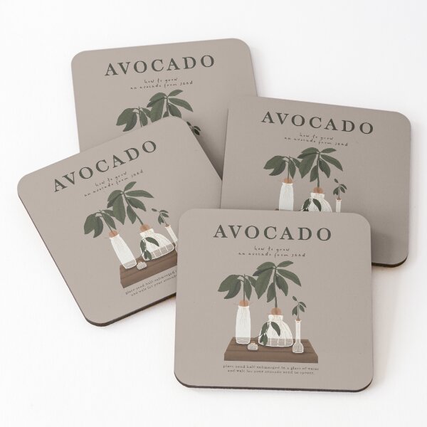Item preview, Avocado Seed Growing Illustration designed and sold by anotherkknab.