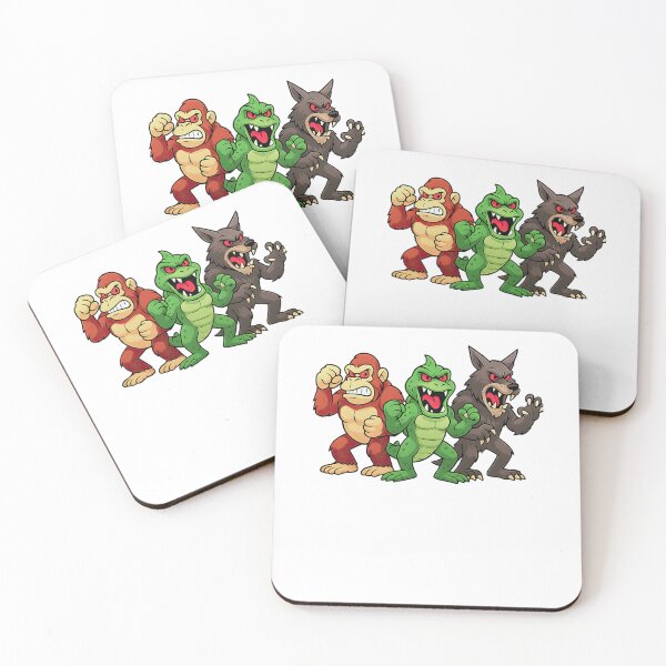 Item preview, Rampage Retro Game Artwork Â€“ George The Gorilla, Lizzie The Lizard & Ralph The Wolf designed and sold by ShopPointLessM.