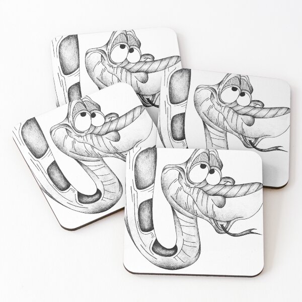 Item preview, Playful Snake IIIustration-Black and White Sketch designed and sold by GTeoArt.