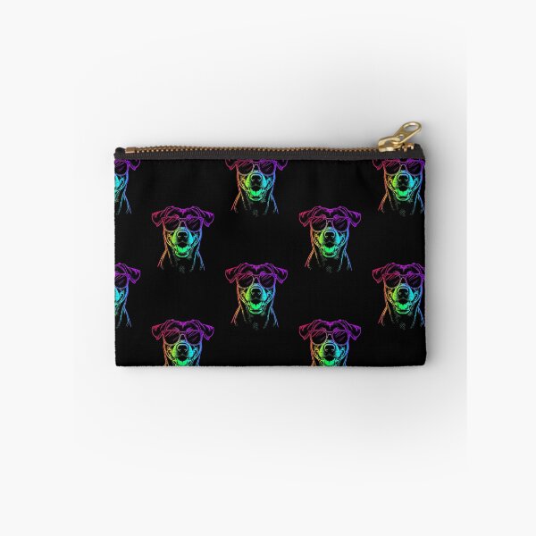 Item preview, Cool Neon Dog Portrait with Sunglasses – Vibrant Gradient Line Art designed and sold by PixelVibe782.
