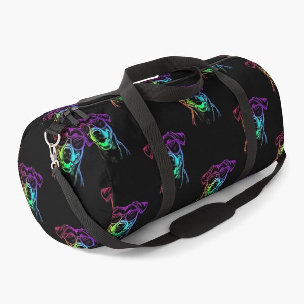 Item preview, Cool Neon Dog Portrait with Sunglasses – Vibrant Gradient Line Art designed and sold by PixelVibe782.