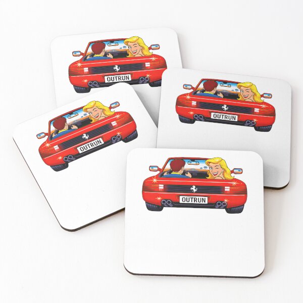 Item preview, Red Sports Car Road Trip Retro Game Artwork designed and sold by ShopPointLessM.
