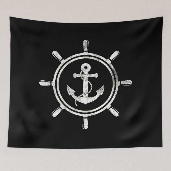 Item preview, Anchor wheel white grunge designed and sold by PriebeDesign.