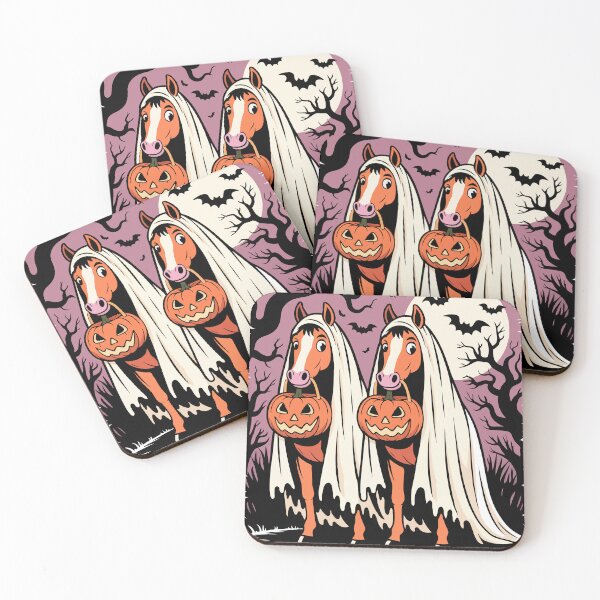 Item preview, Cute Ghost Horses Halloween Trick or Treat Spooky night horse lovers  designed and sold by Micro-dose.