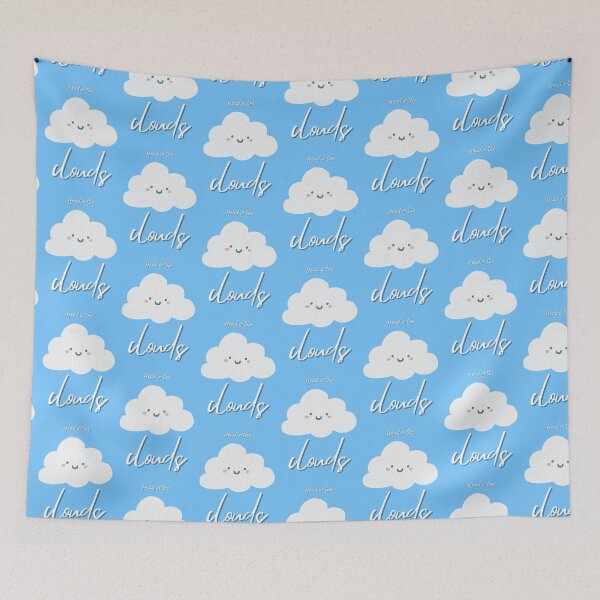 Item preview, Head in the clouds Cute Cloud Uwu Smiley Cloud  designed and sold by TheCupfulCo.