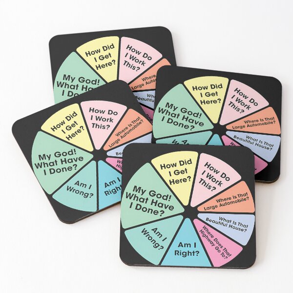 Item preview,  80'S Music Retro Lyrics - You May Ask Yourself Pie Chart designed and sold by JOHNMOHAM.