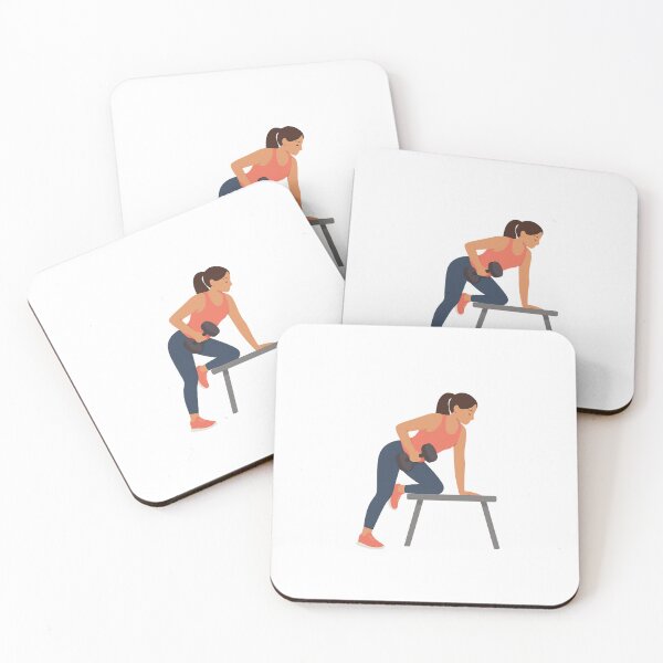 Item preview, Dumbbell Row Workout Illustration designed and sold by Fitnessandyoga.