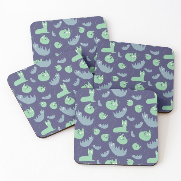 Item preview, Raining Cats. Kawaii Anxious  Cats Falling. designed and sold by cloverimprint.