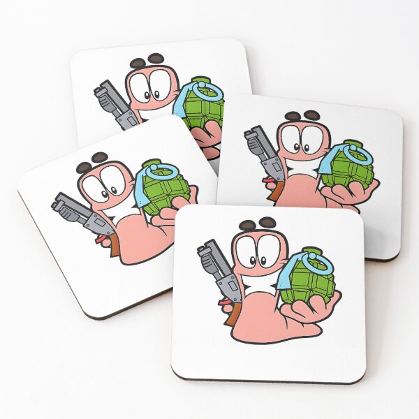Item preview, Retro Cartoon Battle Worm Â€“ Explosive Turn-Based Strategy Gaming designed and sold by ShopPointLessM.