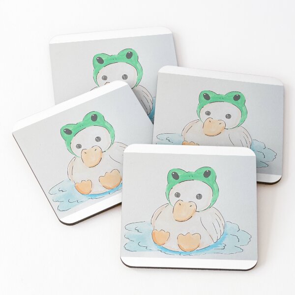 Item preview, Duck in froggie hat watercolour designed and sold by Bugbotherer30.