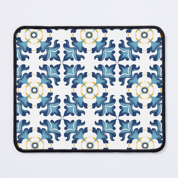Item preview, Blue Floral Scroll Moroccan Tile Pattern designed and sold by SGStudio_Thailand.