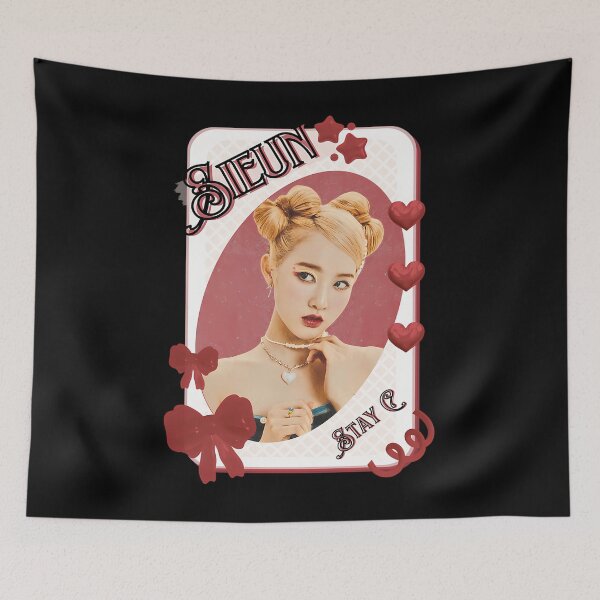 Item preview,  Stay C Sieun Kpop Girl Group Card Red Aesthetic Collage Design designed and sold by NakitaHalbe.