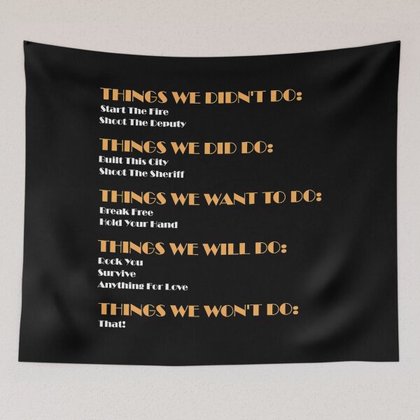 Item preview, Funny Music Lyrics - Things We Did designed and sold by CHRISTOLLAZO.