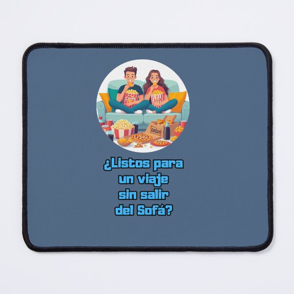 Item preview, Ready for a trip without leaving the couch? Home theater illustration designed and sold by DibuHumor.