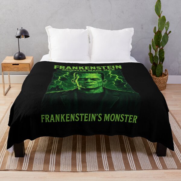 Item preview, Frankenstein Monster Green Lightning Classic Horror Portrait designed and sold by Charliiiiii123.