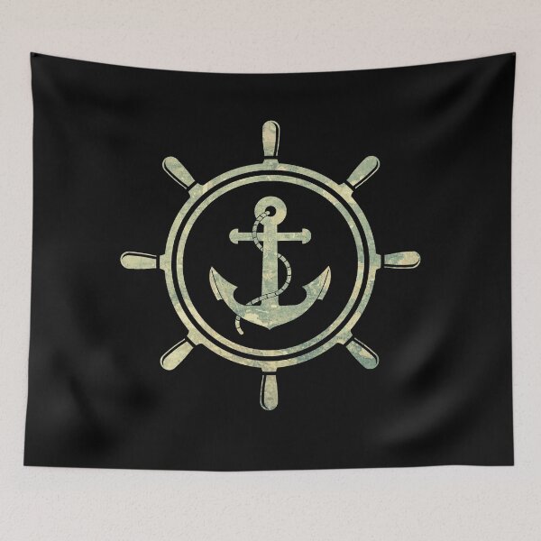 Item preview, Anchor Steering Wheel Gold designed and sold by PriebeDesign.