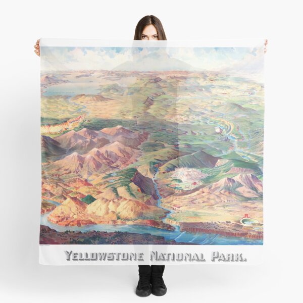 Yellowstone Vintage Map Scarf - McGovern Outdoor
