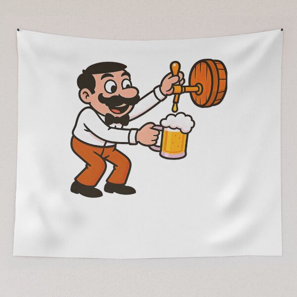 Item preview, Root Beer Tapper Retro Game Artwork Â€“ Classic Arcade Bartender Action Oversized designed and sold by ShopPointLessM.