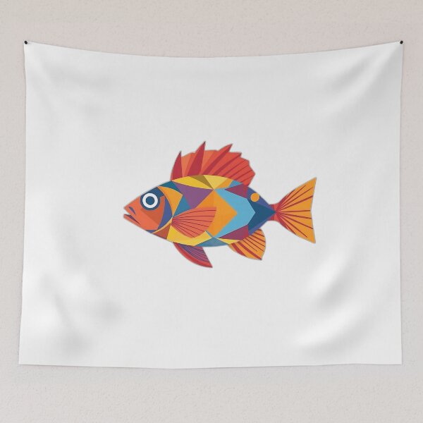 Item preview, Abstract Geometric Fish Artwork designed and sold by sharon1210.