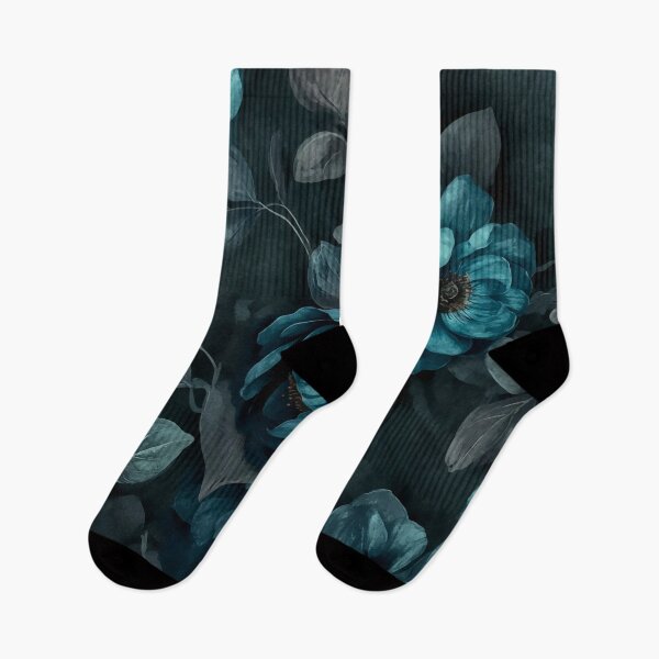Item preview, Baroque Moody Elegance Teal Flower Serenity designed and sold by artsandsoul.