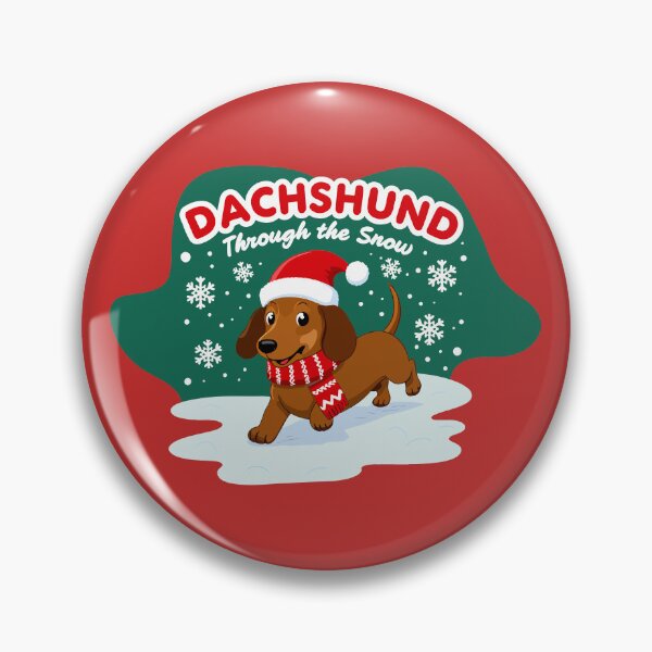 Item preview, Dachshund Through the Snow | Festive Holiday Doxie | Christmas Dog Art designed and sold by pick-o-print.