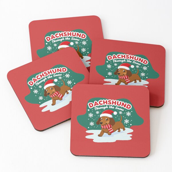 Item preview, Dachshund Through the Snow | Festive Holiday Doxie | Christmas Dog Art designed and sold by pick-o-print.