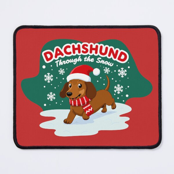 Item preview, Dachshund Through the Snow | Festive Holiday Doxie | Christmas Dog Art designed and sold by pick-o-print.