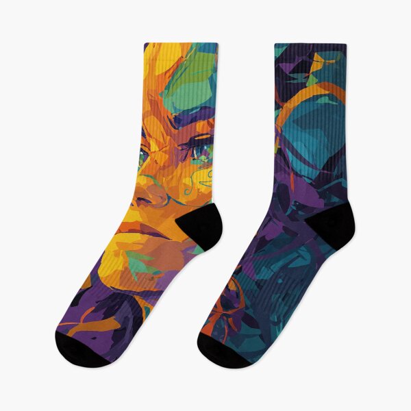 Item preview, Vivid Abstract Portrait – Expressive Colorful Girl Illustration designed and sold by Moss and Moon Studio.