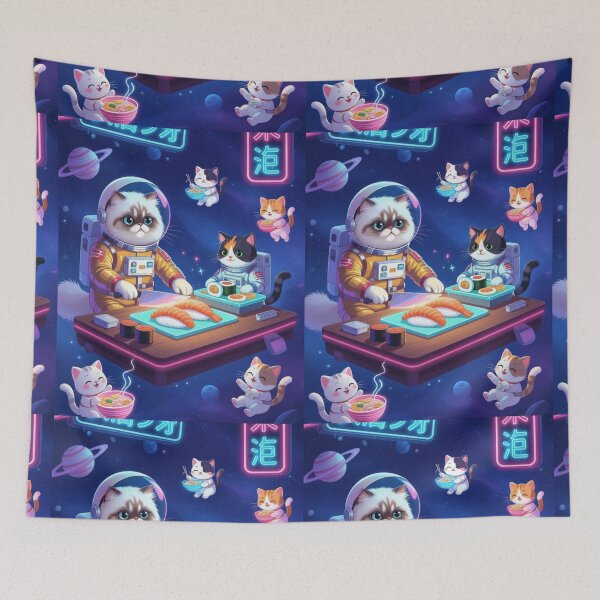 Item preview, Sushi Cat Astronaut designed and sold by Cherry Peony.