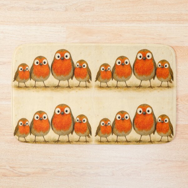 Item preview, Gorgeous Gang of Robins ' THe RoBiN FaMiLY ' BY SHiRLeY MacARTHuR designed and sold by Shirley MacArthur Art.