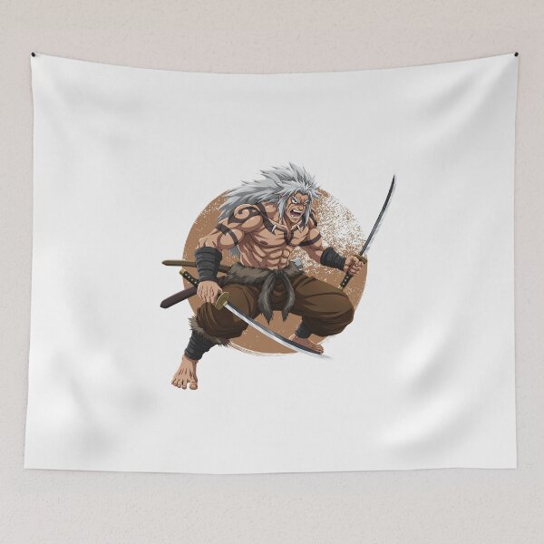 Item preview, Samurai Savage  Warrior – Fierce Anime Fighter with Dual Katana designed and sold by lamiarte.