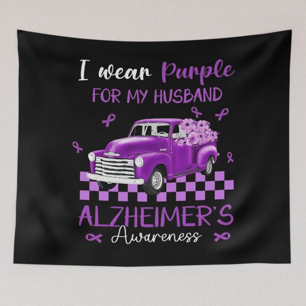 Item preview, I Wear Purple For My Husband Alzheimer Awareness For Women, Family Support Alzheimer Gift designed and sold by BreannaSouther.