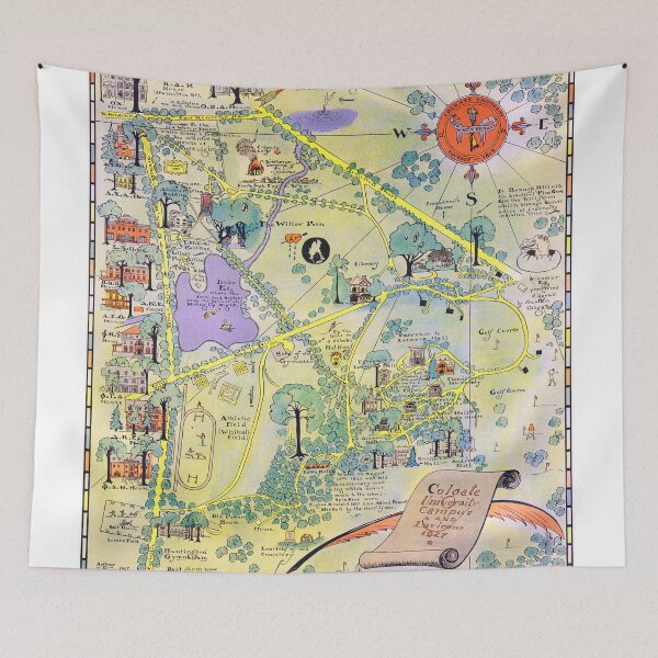Item preview, COLGATE University map HAMILTON NY dorm decor designed and sold by FrenchPrinting.