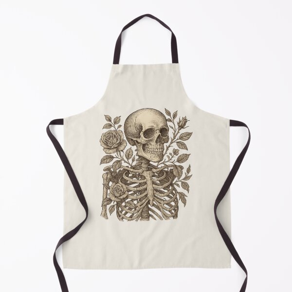 Item preview, Vintage Anatomical Bones & Botanicals – Skull and Ribcage Overlay designed and sold by Bratak.