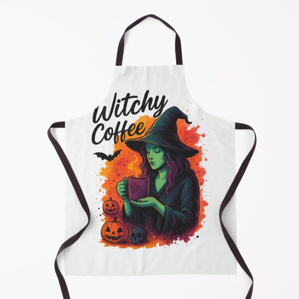 Item preview, Witchy Coffee – Spooky Halloween Witch with Magic Brew designed and sold by Trendora Studio.
