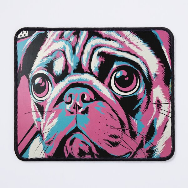 Item preview, Colorful Pop Art Pug Wall Art – Vibrant Dog Portrait Canvas Print designed and sold by jazzyfunky.