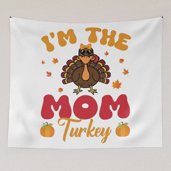 Item preview, I'M The Mom Turkey For Happy Thanksgiving 2024, Autumn Fall Gift designed and sold by BreannaSouther.