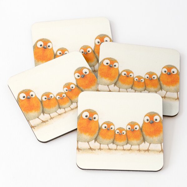 Item preview, Gorgeous Gang of Robins ' HaPPY RoBiNS ' BY SHiRLeY MacARTHuR designed and sold by Shirley MacArthur Art.