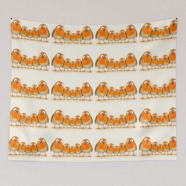 Item preview, Gorgeous Gang of Robins ' HaPPY RoBiNS ' BY SHiRLeY MacARTHuR designed and sold by Shirley MacArthur Art.