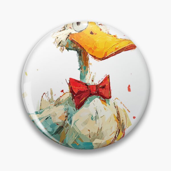 Item preview, Quirky Duck with Red Bow Tie – Funny Colorful Cartoon Bird designed and sold by Moss and Moon Studio.