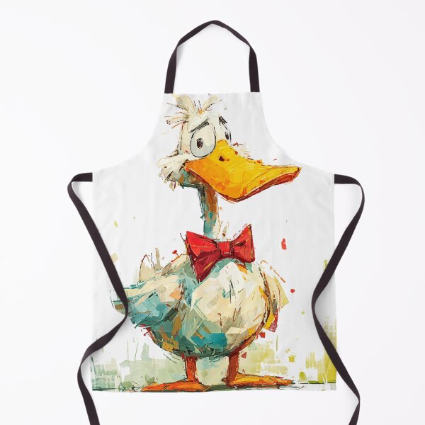 Item preview, Quirky Duck with Red Bow Tie – Funny Colorful Cartoon Bird designed and sold by Moss and Moon Studio.