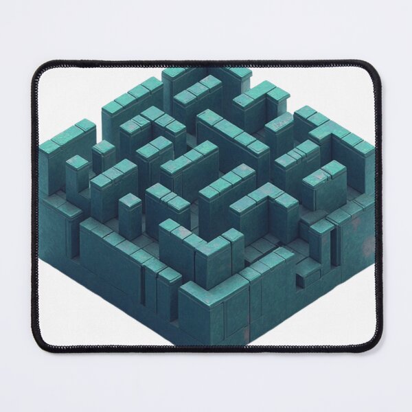 Item preview, 3D Isometric Maze – Abstract Geometric Labyrinth Design designed and sold by ROHIT GUPTA.