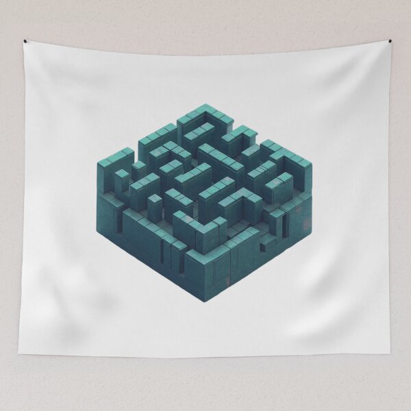 Item preview, 3D Isometric Maze – Abstract Geometric Labyrinth Design designed and sold by ROHIT GUPTA.